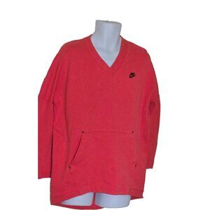 Nike V Neck long sleeve coral Sweatshirt size L